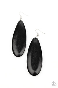 Tropical Ferry - Black earring