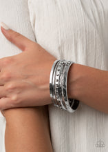 Load image into Gallery viewer, Revved Up Rhinestones - Silver bracelet
