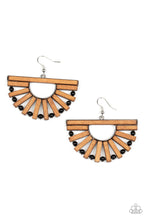 Load image into Gallery viewer, Wooden Wonderland - Black earring
