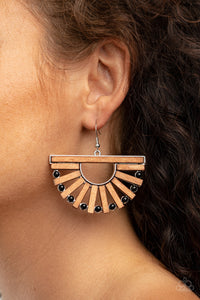 Wooden Wonderland - Black earring