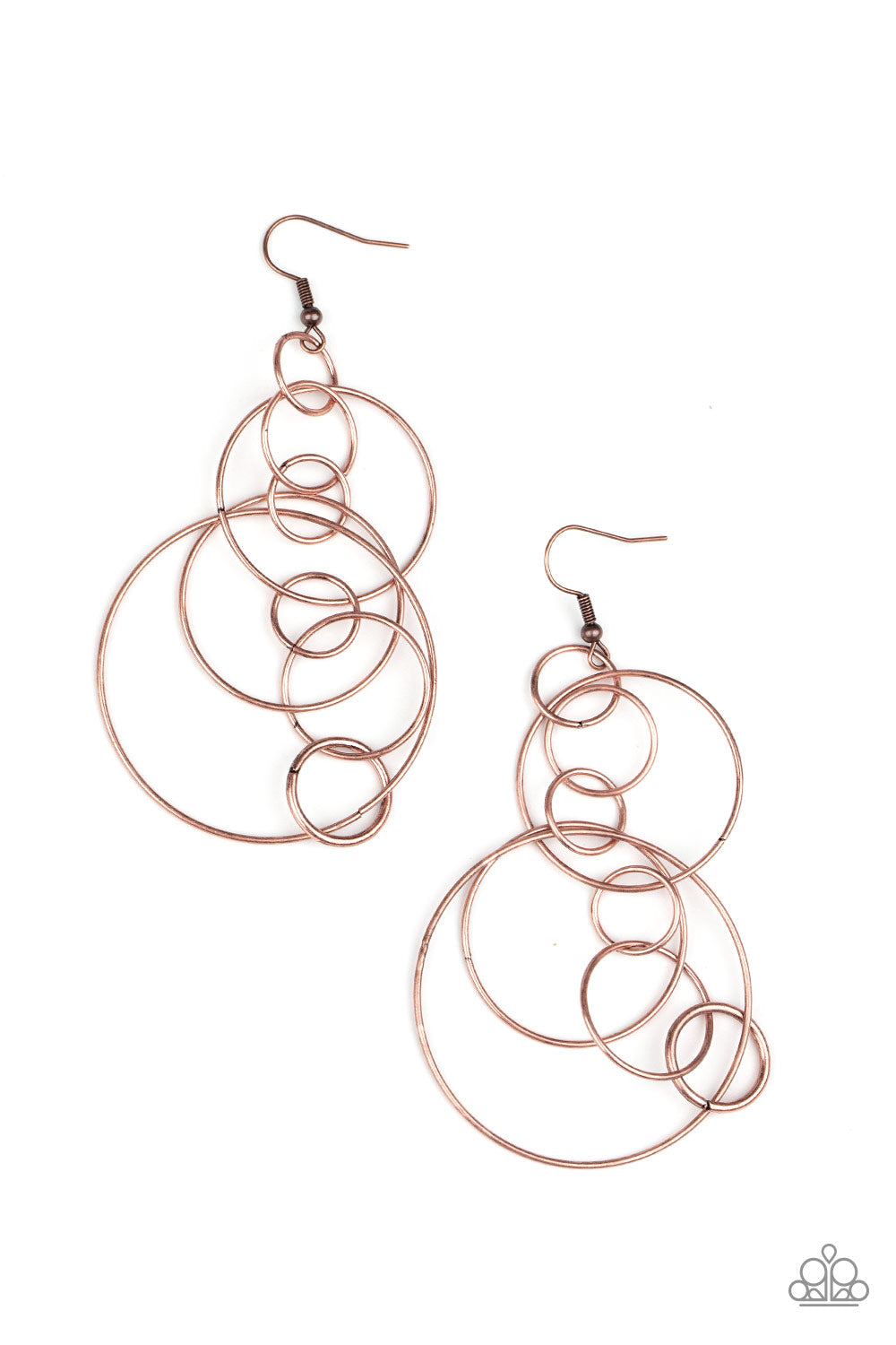 Running Circles Around You - Copper earring