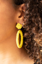 Load image into Gallery viewer, Be All You Can BEAD - Yellow earring

