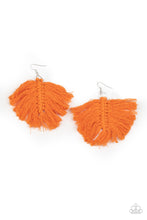 Load image into Gallery viewer, Macrame Mamba - Orange earring
