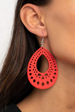 Load image into Gallery viewer, Belize Beauty - Red earring
