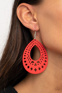 Belize Beauty - Red earring