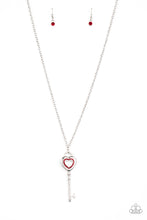 Load image into Gallery viewer, Unlock Your Heart - Red Necklace
