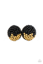 Load image into Gallery viewer, As Happy As Can BEAD - Black earring
