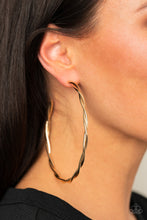 Load image into Gallery viewer, Out of Control Curves - Gold earring
