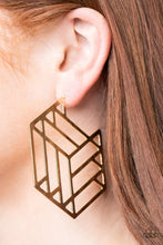 Load image into Gallery viewer, Gotta Get GEO-ing - Gold earring
