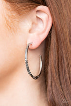 Load image into Gallery viewer, Imprinted Intensity - Silver earring

