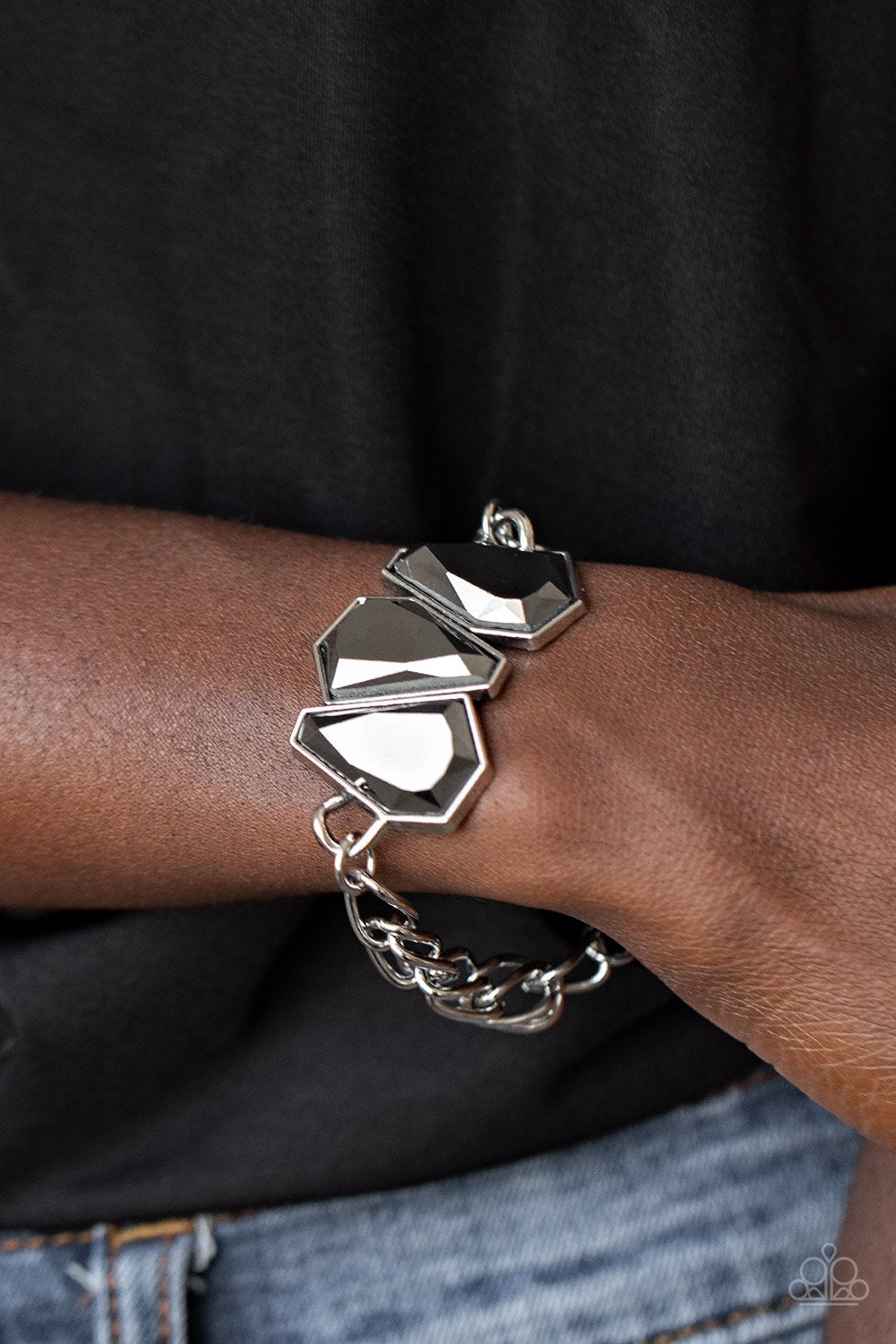 Raw Radiance Silver Bracelet