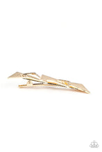Load image into Gallery viewer, Know All The TRIANGLES - Gold hair clip
