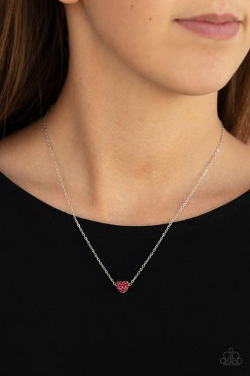 Hit'Em Where It HEARTS Red necklace