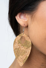 Load image into Gallery viewer, Cork Cabana - Green earring
