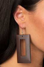 Load image into Gallery viewer, Totally Framed - Brown earring
