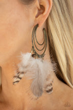 Load image into Gallery viewer, Freely Free Bird - Brass earring

