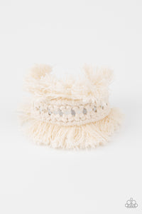 Homespun Hardware - White bracelet