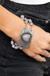 Sandstone Sweetheart - Silver bracelet