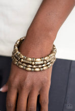 Load image into Gallery viewer, Texture Throwdown Brass Bracelet
