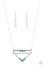 Load image into Gallery viewer, Triangulated Twinkle - Green necklace
