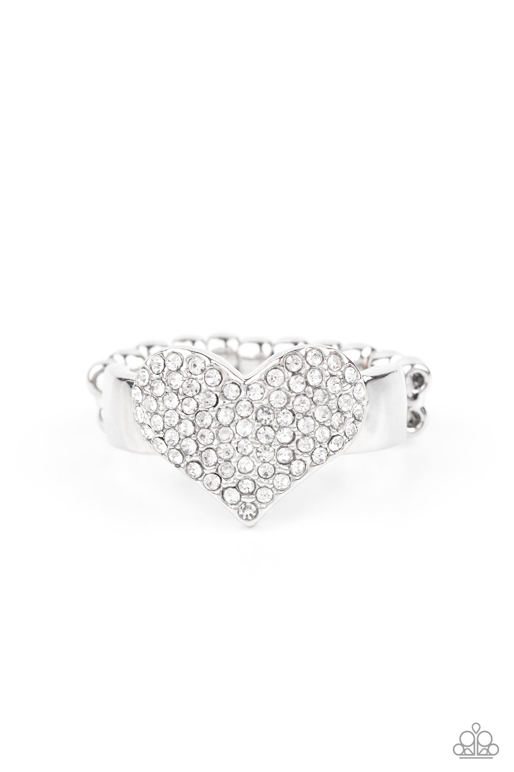 Heart of BLING - White ring
