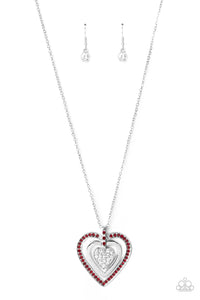 Bless Your Heart - Red necklace