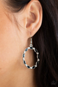 Crystal Circlets - Black earring