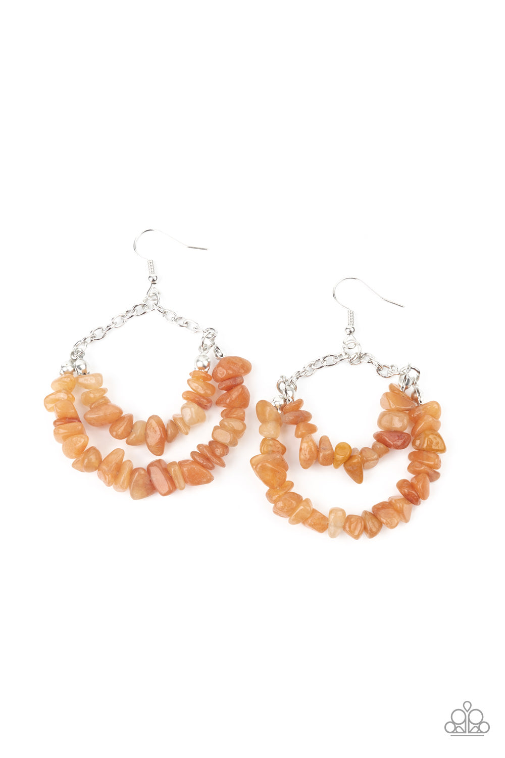 Rainbow Rock Gardens - Orange earring