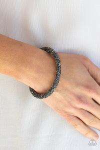 Roll Out The Glitz - Black bracelet