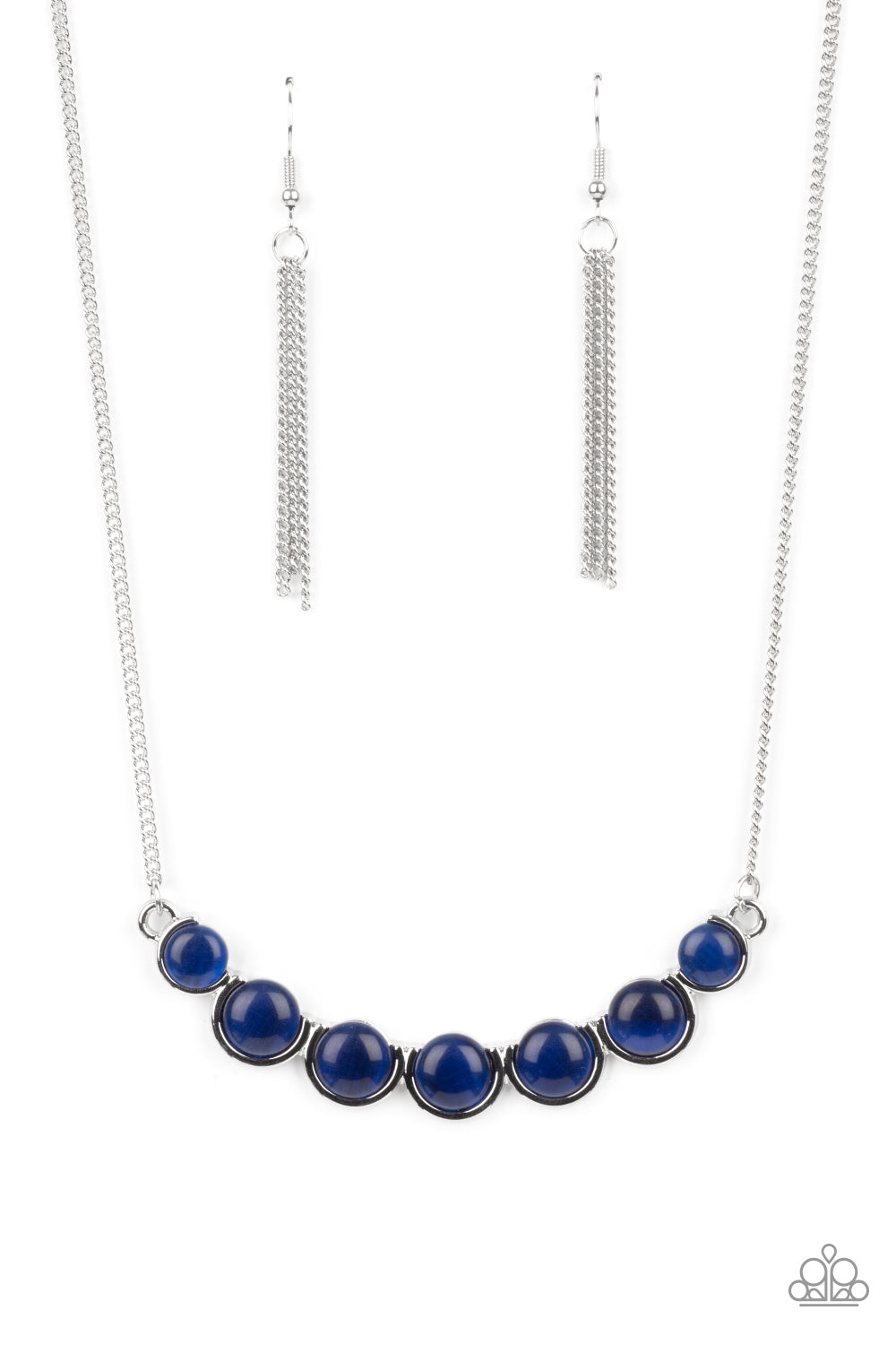 Serenely Scalloped - Blue necklace