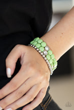 Load image into Gallery viewer, Desert Verbena - Green bracelet
