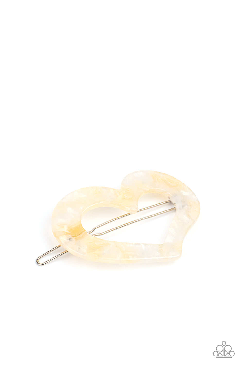 HEART Not to Love - White hair clip