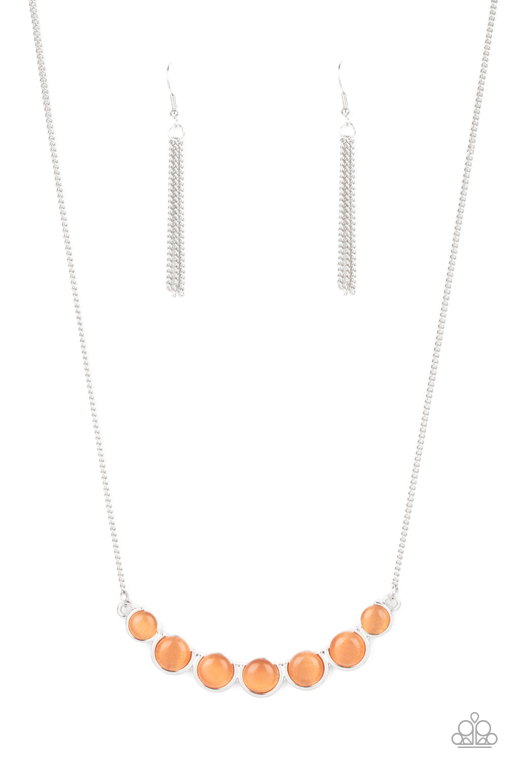 Serenely Scalloped - Orange necklace
