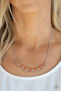 Serenely Scalloped - Orange necklace
