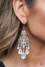 Load image into Gallery viewer, Queen Of All Things Sparkly - White earring

