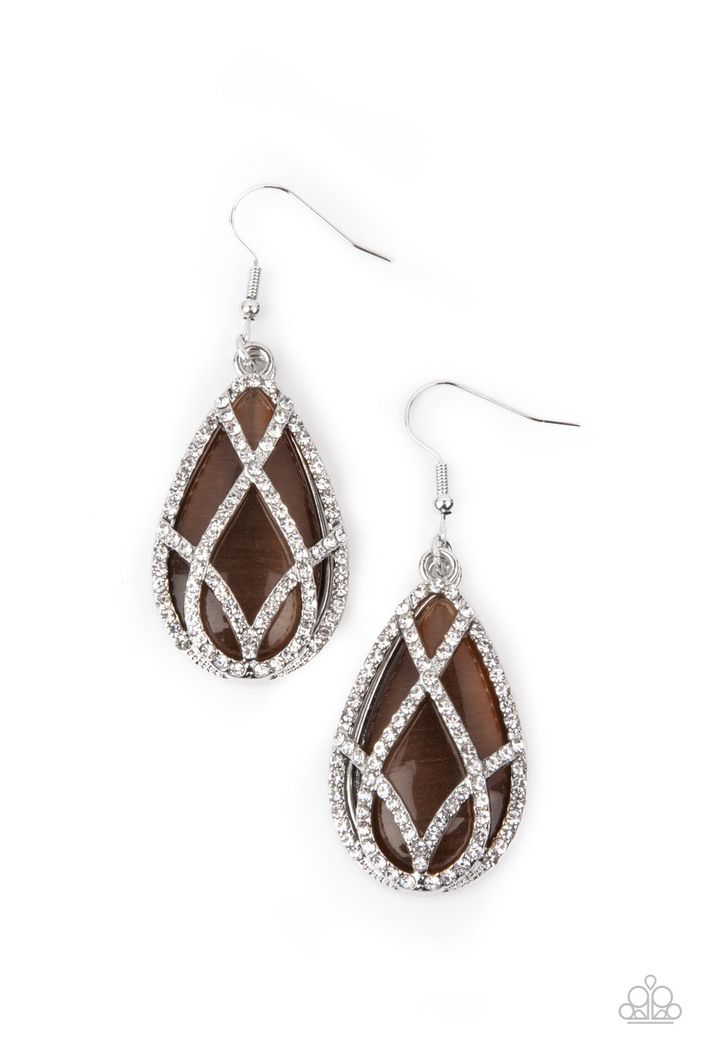 Crawling With Couture - Brown earring