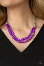 Load image into Gallery viewer, Staycation Status - Purple necklace
