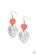 Load image into Gallery viewer, Palm Tree Cabana - Orange earring
