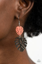 Load image into Gallery viewer, Palm Tree Cabana - Orange earring
