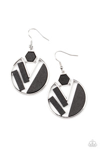 Petrified Posh - Black earring