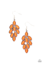 Load image into Gallery viewer, Flamboyant Foliage - Orange earring
