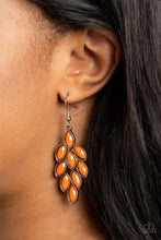 Load image into Gallery viewer, Flamboyant Foliage - Orange earring
