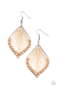 Pulling at My HARP-strings - Brown earring
