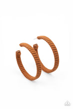 Load image into Gallery viewer, Suede Parade - Brown earring

