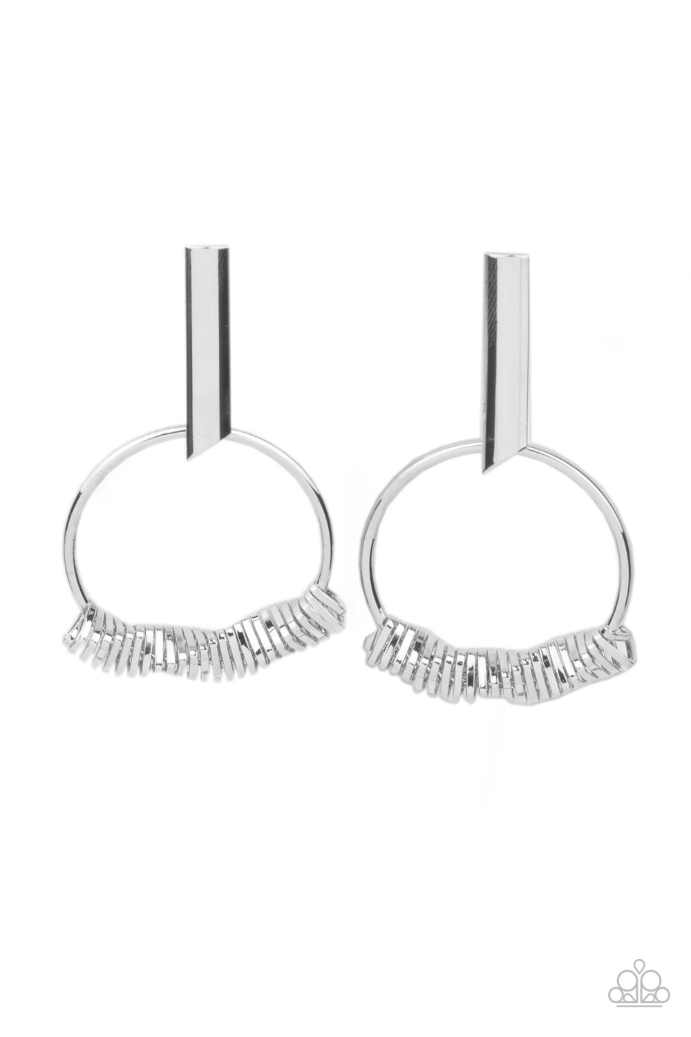 Set Into Motion - Silver earring