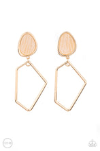 Load image into Gallery viewer, Retro Reverie - Gold clip-on earring
