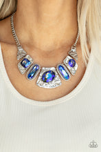 Load image into Gallery viewer, Futuristic Fashionista - Blue necklace
