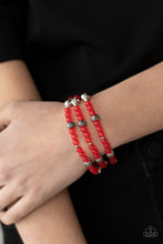 Load image into Gallery viewer, Here to STAYCATION - Red bracelet
