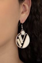 Load image into Gallery viewer, Petrified Posh - White earring
