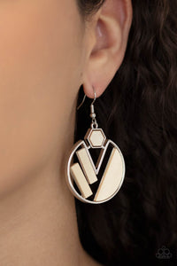 Petrified Posh - White earring